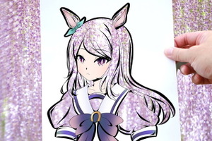 「ウマ娘」メジロマックイーンの切り絵の“発想”が素敵すぎる！ 「原神」「シャニマス」キャラまで…♪ 画像