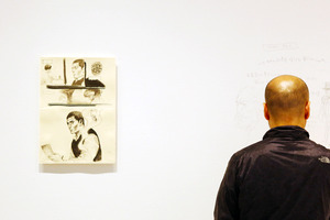 井上雄彦が記す“幻の画”　森アーツセンターギャラリーで創作活動 画像