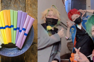 「推しの髪の毛を食べよう」イベント開催へ…推しの髪の毛の色をイメージした素麺をすする企画 画像