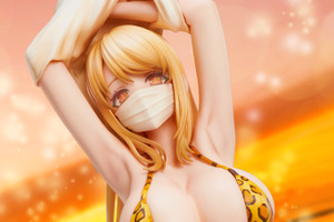 イラストレーター・ポップキュン「ヒョウ柄の水着」がフィギュア化！ 大胆露出の巨乳、表情を隠すマスクの対比がセクシー 画像