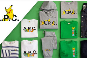 『ポケモン』と仏ファッションブランド「A.P.C.」がコラボ！ピカチュウや初代御三家をデザインしたアパレルが多数ラインナップ 画像