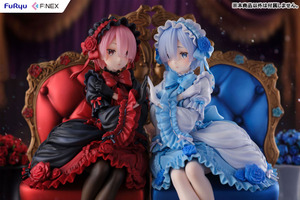 「リゼロ」レム＆ラムが豪華なゴシックドレス姿でフィギュアに！2体揃えれば手を合わせるポーズも 画像