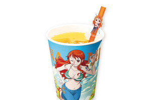 「ワンピース」ナミのみかんソーダに“メラメラの実”モチーフのアイスもなかも！「くら寿司」コラボに新メニュー 画像
