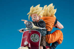 「ドラゴンボール」スーパーサイヤ人の悟空＆悟飯がバイクでおでかけ♪ 和やかな姿がフィギュアに 画像