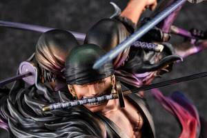 「ワンピース」より九刀を振るう“阿修羅”「ロロノア・ゾロ 」フィギュアが抽選販売へ！全高約40cmで堂々たる存在感の「神・エネル」も 画像