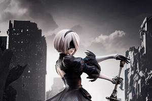 スラっと伸びた美脚に見惚れる！「NieR:Automata」2Bがフィギュア化―1/4スケールならではの大ボリューム 画像