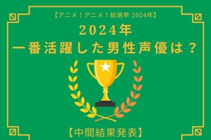 2024年に一番活躍したと思う男性声優は？【中間結果発表】小林千晃、宮野真守、中村悠一…主人公はもちろん重要キャラを演じたキャストも！ 画像