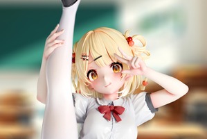 女子高生のI字バランスがたまらん！ スカートから太ももチラリ♪ 1/5スケールフィギュア登場 画像