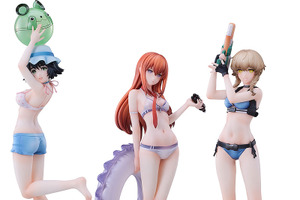 このHENTAI！「シュタゲ」牧瀬紅莉栖、椎名まゆり、阿万音鈴羽…大胆水着姿でフィギュア化♪ 3体セット販売も！ 画像