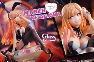 挑発的な目線にドキリ！ 「着せ恋」バニースーツ姿の喜多川海夢がグラスに腰かけフィギュア化 画像