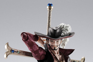 「ワンピース」“このおれを超えてみよ ロロノア!!!” 鷹の目のミホークが可動フィギュアに！ ルフィ＆ゾロの交換用表情パーツで名シーンも再現可 画像