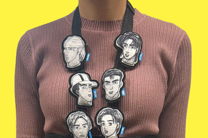 “カスぞろいだ!!”「頭文字D」拓海や高橋兄弟たちが生首グッズに!? ぷっくり可愛いアップリケのぬいピン登場 画像