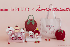 シナモロール、ハローキティたちがいちごに変身♪ サンリオ「いちご新聞」×「Maison de FLEUR」がコラボ 画像
