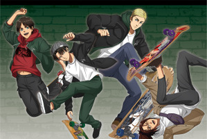 「進撃の巨人」エレン、リヴァイ、エルヴィン、ハンジがスケートボードを楽しむ！躍動感たっぷりなグッズ登場 画像