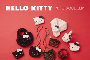 「ハローキティ」ふわもこ素材で秋冬にピッタリ♪ レオパード柄やシックなカラーのイヤマフ、ティペット、ポーチなどアイテム登場 画像