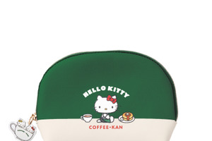ハローキティと珈琲館が初コラボ！ カフェの制服を着たキティ＆ミミィがデザインされた巾着バッグやポーチが登場 画像