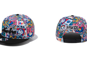 「ドラえもん」ニューエラキャップをかぶった新作登場♪ 三日月の上で眠ったり、手書き風になったり？ 画像