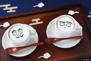 「忍たま乱太郎」山田先生＆土井先生のたましいラテ!? 原作・落第忍者乱太郎のコラボメニューに舌つづみ♪ 「原画展」は1月25日まで【宮城県石巻市】 画像