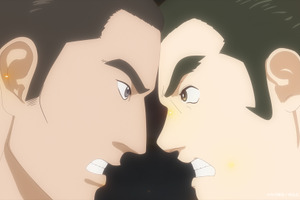 冬アニメ「火喰鳥」源吾（CV梅原裕一郎）と新之助（CV梅田修一朗）は、相撲取り・寅次郎（CV木村昴）と出会い…第2話先行カット 画像