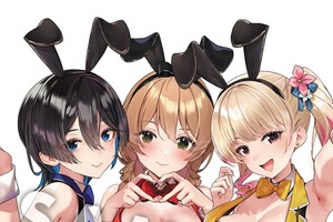 花奈＆凜＆美羽香のあんな姿やこんな姿を収録！「バニーガーデン」公式ビジュアルファンブック登場！タペストリーや缶バッジが付いたDXパックも 画像