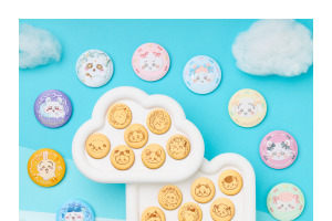 「ちいかわ」ハチワレ、うさぎ達のリボンおめかしが春ッぽキュート♪ 「刺繍缶バッジビスケット2」登場 画像