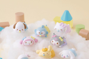 「サンリオ」キティやポムポムプリン、シナモンたちがベビーverでやわらかソフビ化♪食玩「もっちりころりん♪」登場 画像