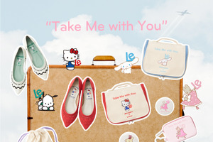 「サンリオ」キティ、クロミ、ポムポムと旅行へ♪ 驚愕の軽量感のフラットシューズやトラベルアイテム登場！「LE TALON」コラボ 画像