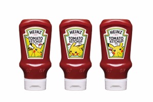 ハインツの逆さボトルケチャップに「ピカチュウ」が登場！ピカチュウのほっぺにケチャップを入れられるオリジナルプレートがもらえるプレゼント企画も♪ 画像