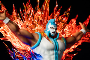 光って燃え上がる炎！「キン肉マン」マリポーサの必殺技“モクテスマ・ディフェンス”を使った姿でが立体化！原型師・伊藤嘉紀氏が細部までこだわった1品 画像