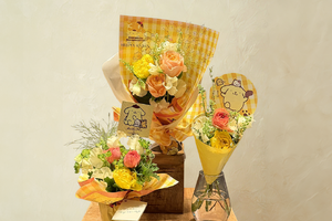 「ポムポムプリン」30周年記念！「日比谷花壇」とのコラボ花束が登場♪ 母の日にぴったりなオンライン限定のブーケも！ 画像
