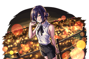 「チェンソーマン」デンジ＆ビーム、レゼがガチャに！米津玄師「IRIS OUT」がBGMに決定♪「モンスト」コラボ第2弾【4月1日0時より】 画像