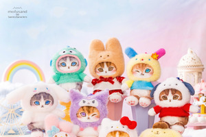 「mofusand ×サンリオ」“遊園地へおでかけ”がテーマ♪淡いパステルカラーのコラボ第3弾アイテムが登場 画像