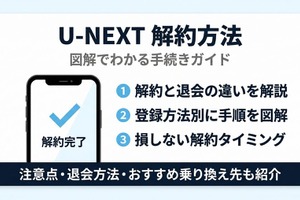 「U-NEXT」の解約方法を図解で解説｜退会との違いや注意点も紹介 画像