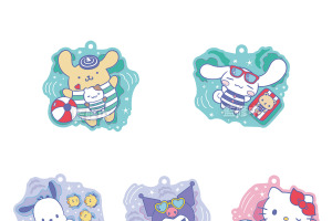 「サンリオ」キティ、シナモロール、あひるのペックルもぷかぷか～♪爽やか夏っぽラバーマスコットが登場 画像