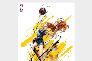 「ワンピース」ナミ、ヤマトら華麗にバスケ！エネルはディフェンス!? “NBAコラボ”ステッカー＆ポスターセット予約受付中【4月15日23時まで】 画像
