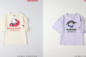 ハローキティ、シナモロールたちがすやすやお昼寝～♪ Right-onコラボでアパレルから小物まで全12種登場☆ 画像