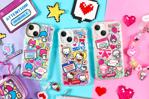 「サンリオ」ドット絵との組み合わせがキュート♪ゲームチックなグッズが登場！モバイルアクセサリーが4月26日より販売開始！ 画像