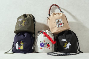 ムーミン、リトルミイ、スナフキンの大人かわいい巾着バッグ登場！世界観を刺繍で表現☆ 画像