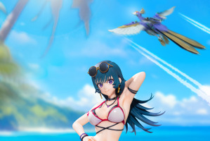 「ゾイド ジェネシス」令和の時代にコトナ・エレガンスが水着姿で立体化！ 愛機レインボーシャークイメージの扇子や台座までこだわり満載 画像