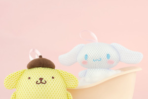 ポムポムプリン＆シナモンと素敵なバスタイムを♪ 錆びない鈴入りでお風呂時間を楽しくしてくれる 画像