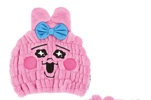 「おぱんちゅうさぎ」吸水速乾タオルキャップ＆ヘアターバン登場！耳とリボンまで立体的に再現したキュート仕様 画像