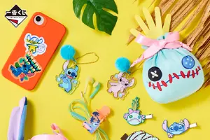 「リロ＆スティッチ」とアロハ～な“一番くじ”が登場♪ ぬいぐるみ、フィギュア、 フェイス巾着、アクリルチャームなど盛りだくさん☆ 画像