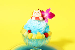 ぷかぷかしたシーサーが可愛い♪ 「ちいかわレストラン」夏季限定メニュー「シーサーの浮き輪でぷかぷかかき氷」沖縄店限定で提供！ 画像