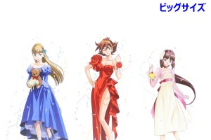 レイン、リリーナ、ティファの可憐なドレス姿♪ 「ガンダムGWX」30周年記念イラストのヒロインたちのグッズ登場！ 大きなアクリルスタンドは必見 画像