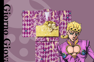 「ジョジョの奇妙な冒険 黄金の風」ジョルノやブチャラティたちをイメージした浴衣が登場♪「ふりふ」コラボアイテムが6月19日より発売 画像