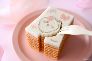 「ちいかわ」ハチワレ、うさぎたちがリボンおめかし♪ 可愛すぎて食べられない!! 「型ぬきバウム」登場 画像