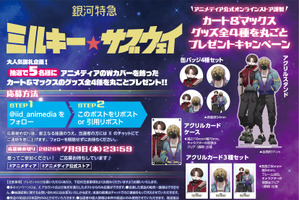 「銀河特急 ミルキー☆サブウェイ」カート＆マックスのグッズ全4種が当たる！プレゼントキャンペーン開催【アニメディア公式オンラインストア】 画像