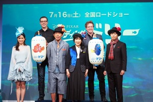 「ファインディング・ドリー」アンガス監督 マクレーン共同監督が来日 室井滋、木梨憲武ら吹き替え版声優も登壇 画像