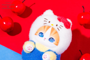 にゃんて可愛さ…！「mofusand」のにゃんこたちが“サンリオ”キャラの着ぐるみ姿に♪ 全6種のアクセぬい登場 画像