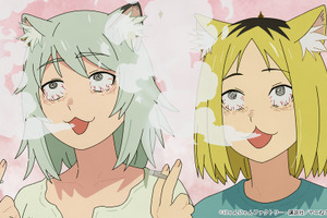 夏アニメ「ヤニねこ」とりあえず働けヤニねこ。明日のヤニのために― 第2話先行カット 画像